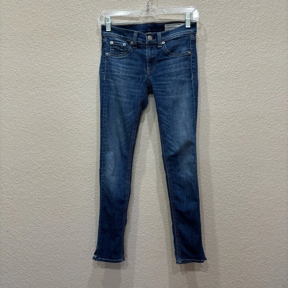 RAG & BONE Capri Denim Skinny Jeans in Rae Size 25 Minimalist Emo Indie